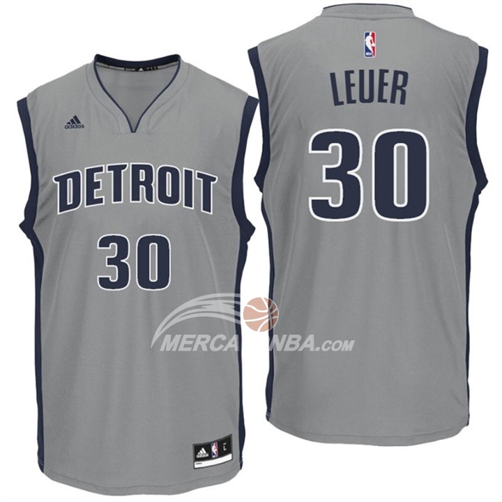 Maglia NBA Leuer Detroit Pistons Gris